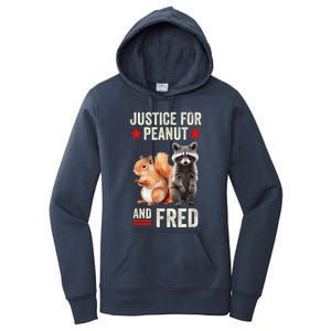 Justice For Peanut The Squirrel And Fred The Raccoon 2024 Women's Pullover Hoodie