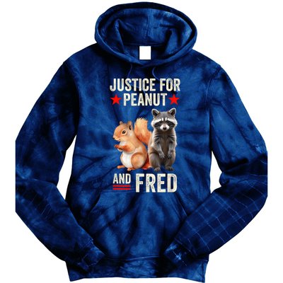 Justice For Peanut The Squirrel And Fred The Raccoon 2024 Tie Dye Hoodie