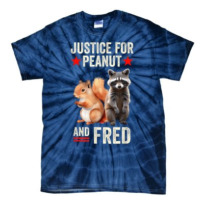 Justice For Peanut The Squirrel And Fred The Raccoon 2024 Tie-Dye T-Shirt