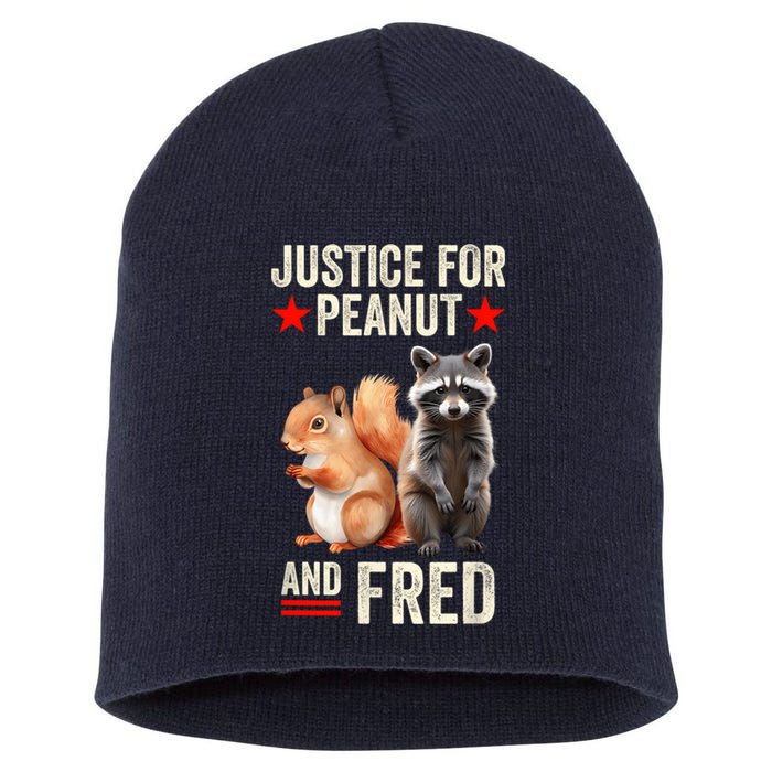 Justice For Peanut The Squirrel And Fred The Raccoon 2024 Short Acrylic Beanie