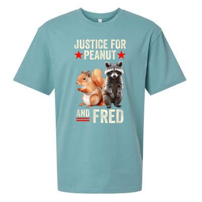 Justice For Peanut The Squirrel And Fred The Raccoon 2024 Sueded Cloud Jersey T-Shirt