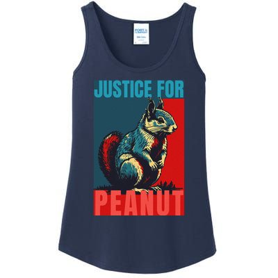 Justice For Peanut The Squirrelwanted Animal Lovers Ladies Essential Tank