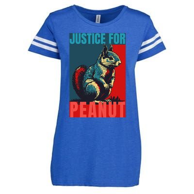 Justice For Peanut The Squirrelwanted Animal Lovers Enza Ladies Jersey Football T-Shirt