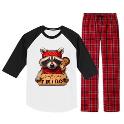 Justice For Peanut The Squirrel Pnut & Fred The Raccoon Raglan Sleeve Pajama Set