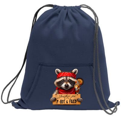 Justice For Peanut The Squirrel Pnut & Fred The Raccoon Sweatshirt Cinch Pack Bag