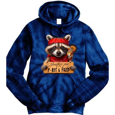 Justice For Peanut The Squirrel Pnut & Fred The Raccoon Tie Dye Hoodie