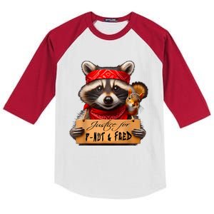 Justice For Peanut The Squirrel Pnut & Fred The Raccoon Kids Colorblock Raglan Jersey