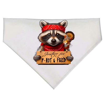 Justice For Peanut The Squirrel Pnut & Fred The Raccoon USA-Made Doggie Bandana