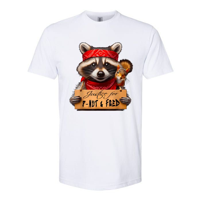 Justice For Peanut The Squirrel Pnut & Fred The Raccoon Softstyle CVC T-Shirt