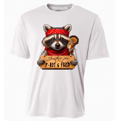 Justice For Peanut The Squirrel Pnut & Fred The Raccoon Cooling Performance Crew T-Shirt