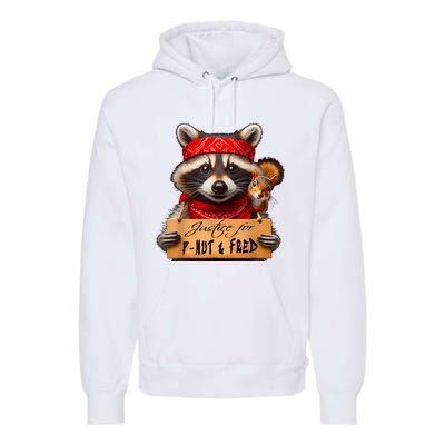 Justice For Peanut The Squirrel Pnut & Fred The Raccoon Premium Hoodie