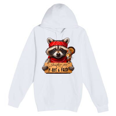 Justice For Peanut The Squirrel Pnut & Fred The Raccoon Premium Pullover Hoodie