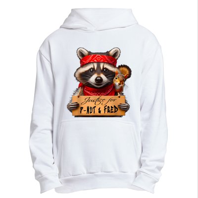 Justice For Peanut The Squirrel Pnut & Fred The Raccoon Urban Pullover Hoodie