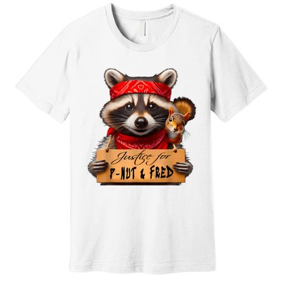 Justice For Peanut The Squirrel Pnut & Fred The Raccoon Premium T-Shirt