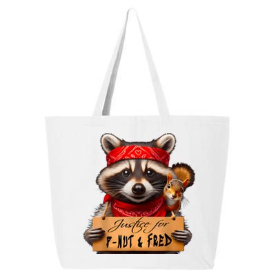 Justice For Peanut The Squirrel Pnut & Fred The Raccoon 25L Jumbo Tote