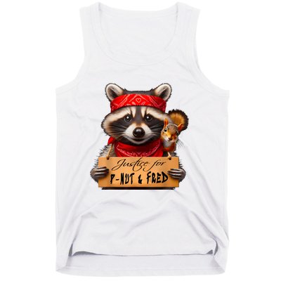 Justice For Peanut The Squirrel Pnut & Fred The Raccoon Tank Top