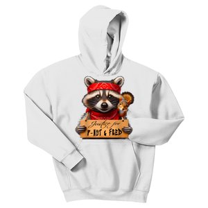 Justice For Peanut The Squirrel Pnut & Fred The Raccoon Kids Hoodie