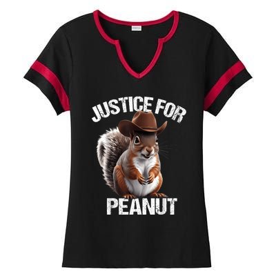 Justice For Peanut The Squirrel Peanut Squirrel Ladies Halftime Notch Neck Tee