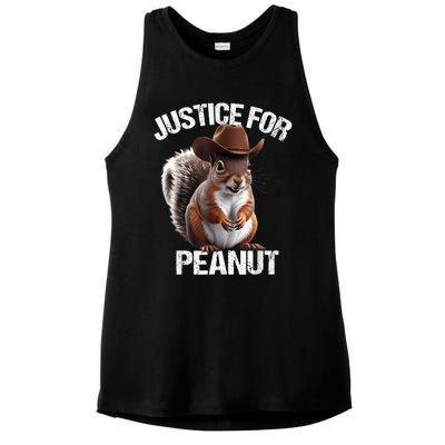 Justice For Peanut The Squirrel Peanut Squirrel Ladies PosiCharge Tri-Blend Wicking Tank