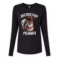 Justice For Peanut The Squirrel Peanut Squirrel Womens Cotton Relaxed Long Sleeve T-Shirt