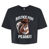 Justice For Peanut The Squirrel Peanut Squirrel Bella+Canvas Jersey Crop Tee