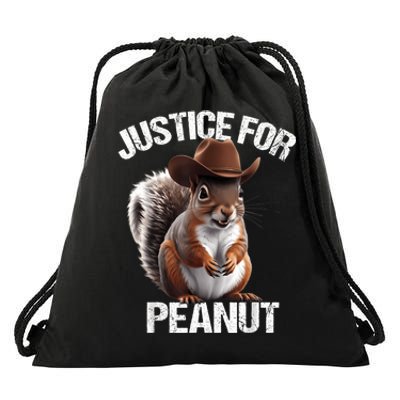 Justice For Peanut The Squirrel Peanut Squirrel Drawstring Bag