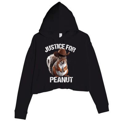 Justice For Peanut The Squirrel Peanut Squirrel Crop Fleece Hoodie