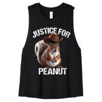 Justice For Peanut The Squirrel Peanut Squirrel Women's Racerback Cropped Tank