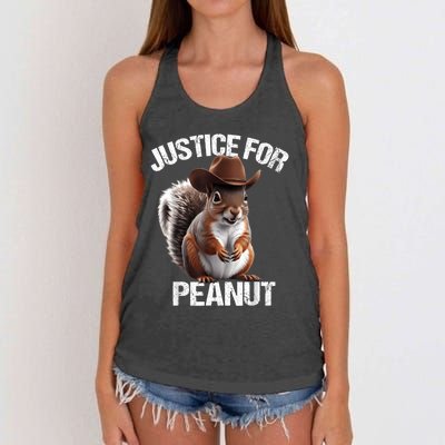 Justice For Peanut The Squirrel Peanut Squirrel Women's Knotted Racerback Tank