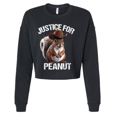 Justice For Peanut The Squirrel Peanut Squirrel Cropped Pullover Crew