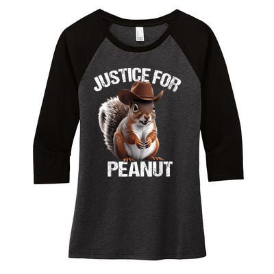 Justice For Peanut The Squirrel Peanut Squirrel Women's Tri-Blend 3/4-Sleeve Raglan Shirt