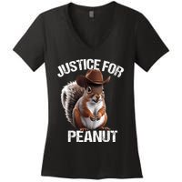 Justice For Peanut The Squirrel Peanut Squirrel Women's V-Neck T-Shirt