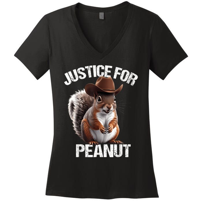 Justice For Peanut The Squirrel Peanut Squirrel Women's V-Neck T-Shirt