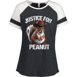 Justice For Peanut The Squirrel Peanut Squirrel Enza Ladies Jersey Colorblock Tee