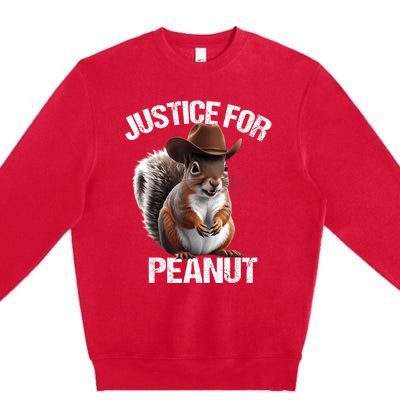 Justice For Peanut The Squirrel Peanut Squirrel Premium Crewneck Sweatshirt