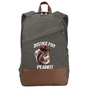 Justice For Peanut The Squirrel Peanut Squirrel Cotton Canvas Backpack