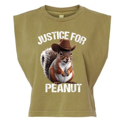 Justice For Peanut The Squirrel Peanut Squirrel Garment-Dyed Women's Muscle Tee