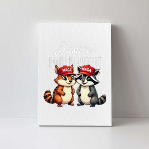 Justice For Peanut Raccoon Hat Lovers Funny Present Canvas