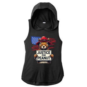 Justice For Peanut The Squirrel Ladies PosiCharge Tri-Blend Wicking Draft Hoodie Tank