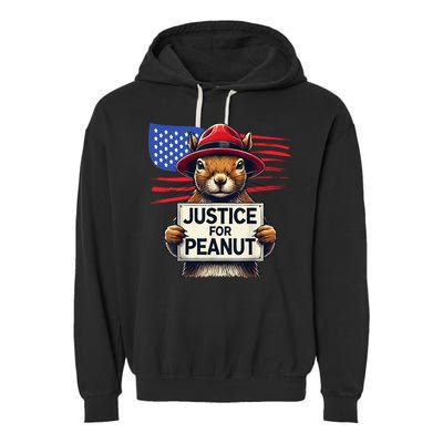 Justice For Peanut The Squirrel Garment-Dyed Fleece Hoodie
