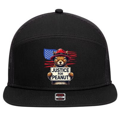 Justice For Peanut The Squirrel 7 Panel Mesh Trucker Snapback Hat