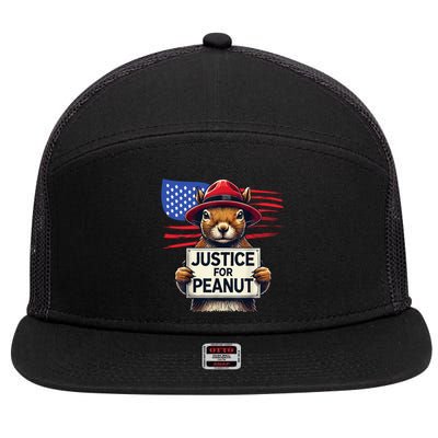 Justice For Peanut The Squirrel 7 Panel Mesh Trucker Snapback Hat