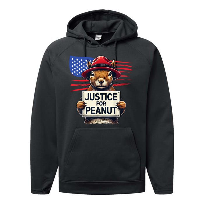 Justice For Peanut The Squirrel Performance Fleece Hoodie