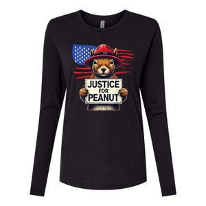 Justice For Peanut The Squirrel Womens Cotton Relaxed Long Sleeve T-Shirt