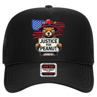 Justice For Peanut The Squirrel High Crown Mesh Back Trucker Hat