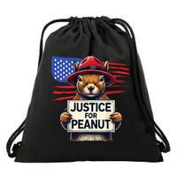 Justice For Peanut The Squirrel Drawstring Bag