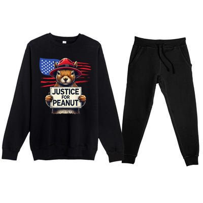 Justice For Peanut The Squirrel Premium Crewneck Sweatsuit Set