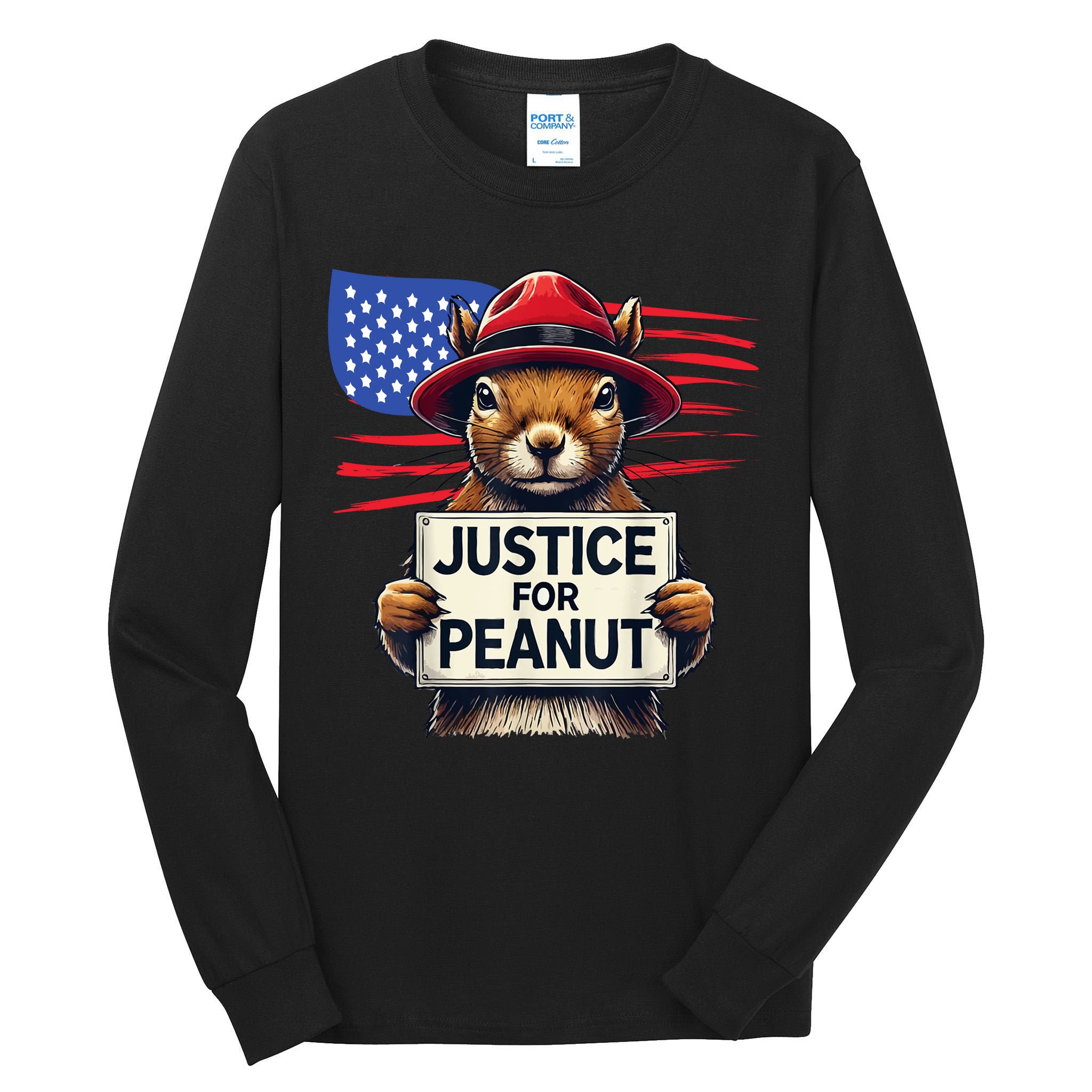 Justice For Peanut The Squirrel Tall Long Sleeve T-Shirt