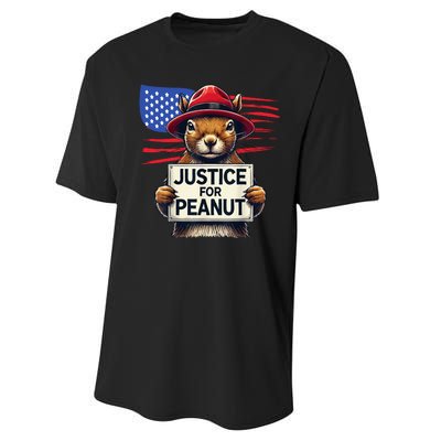 Justice For Peanut The Squirrel Performance Sprint T-Shirt