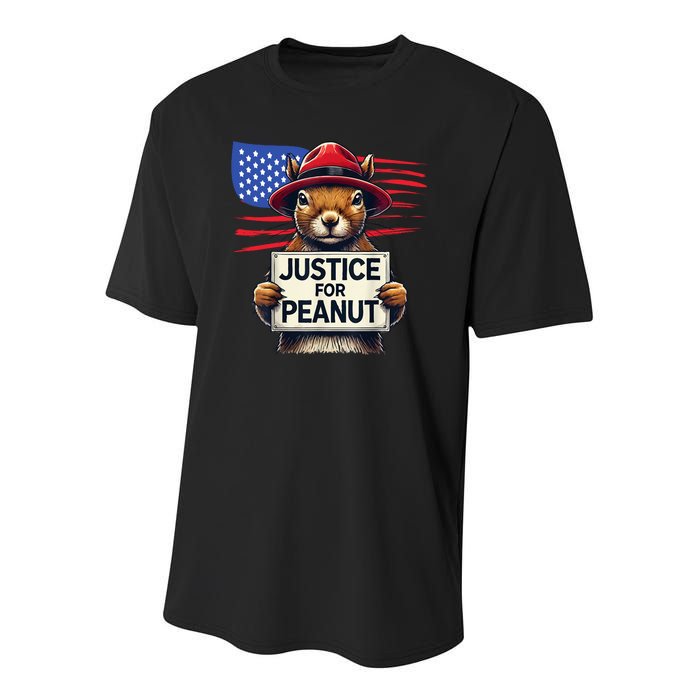 Justice For Peanut The Squirrel Youth Performance Sprint T-Shirt